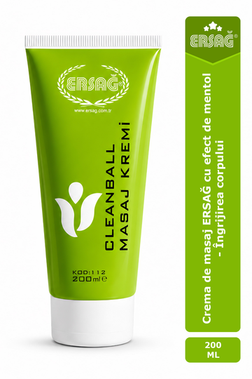 Imagine finală în limba română — Crema de masaj ERSAĞ cu efect de mentol 200 ML – Îngrijirea corpului