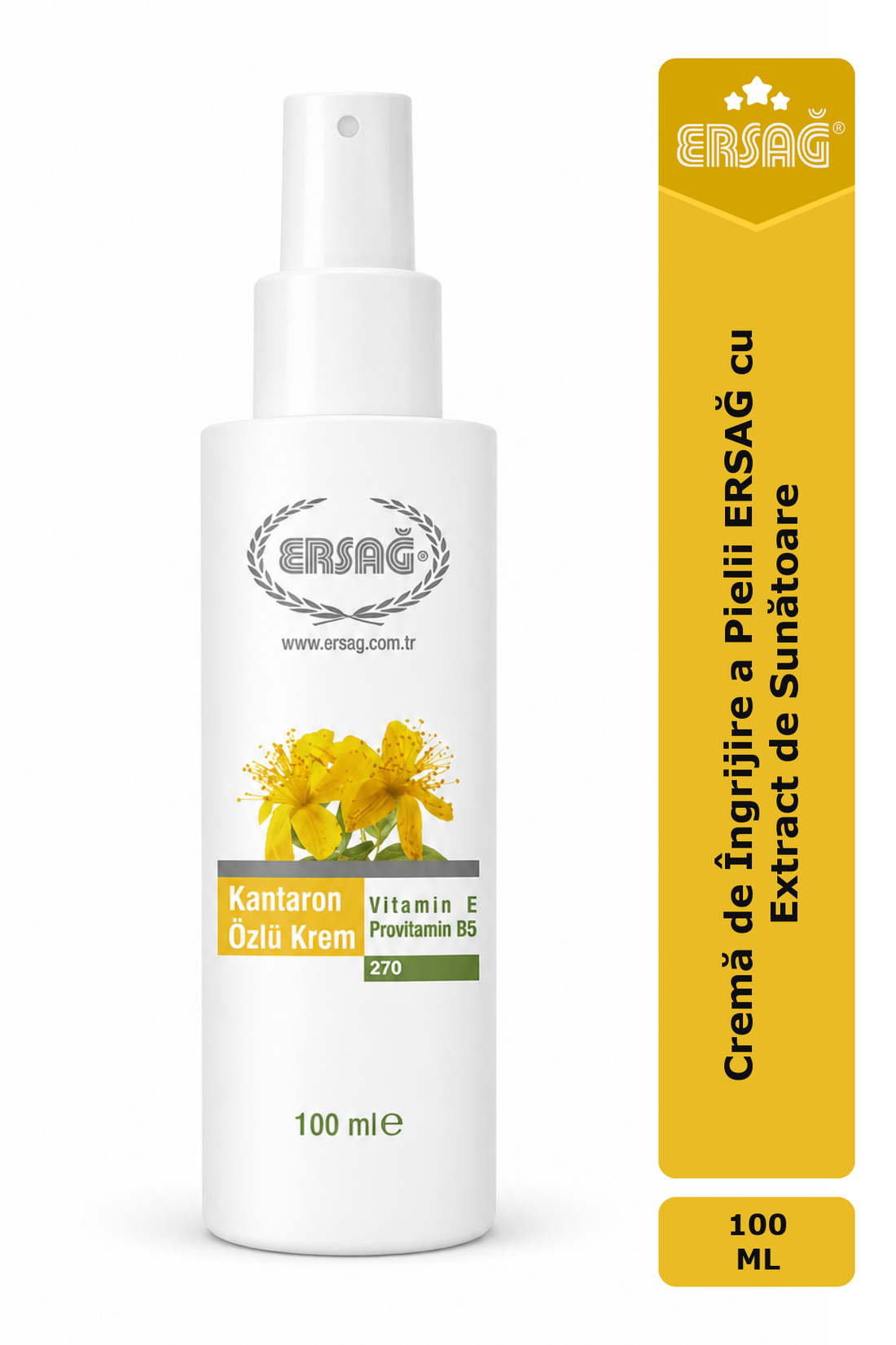 Imagine finală în limba română — Cremă de Îngrijire a Pielii ERSAĞ cu Extract de Sunătoare 100 ML