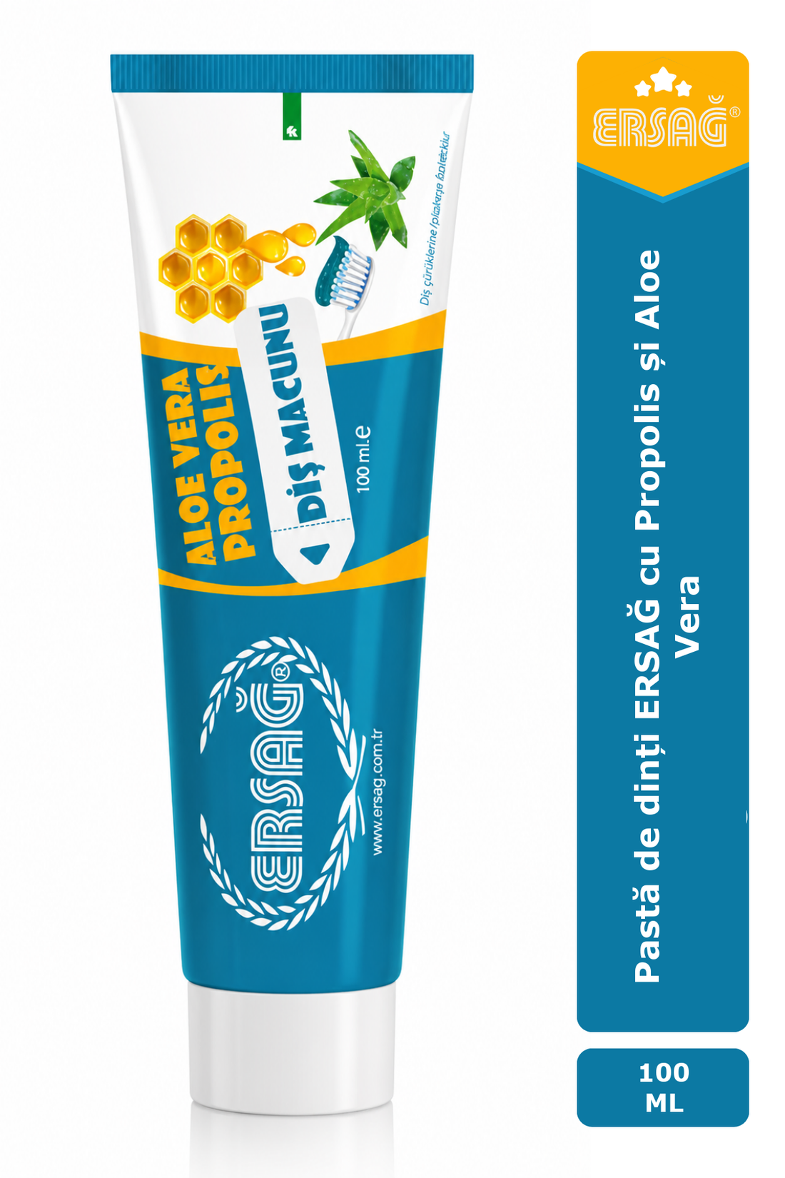 Imagine finală în limba română — Pastă de dinți ERSAĞ cu Propolis și Aloe Vera 100 ML