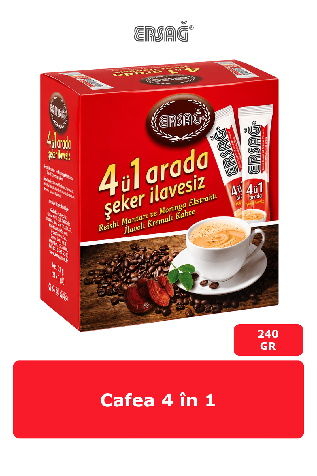 Imagine finală în limba română — ERSAĞ Cafea 4 în 1