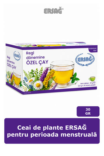 Imagine finală în limba română — Ceai de plante ERSAĞ pentru perioada menstruală 30 GR