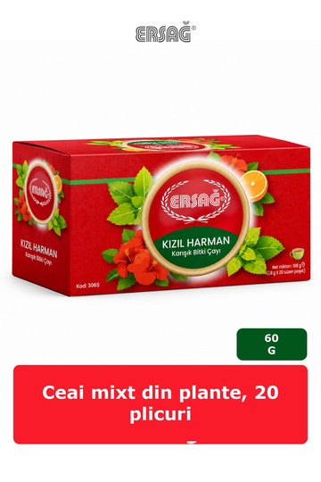 Imagine finală în limba română — ERSAĞ Ceai mixt din plante, 20 plicuri, 60 g
