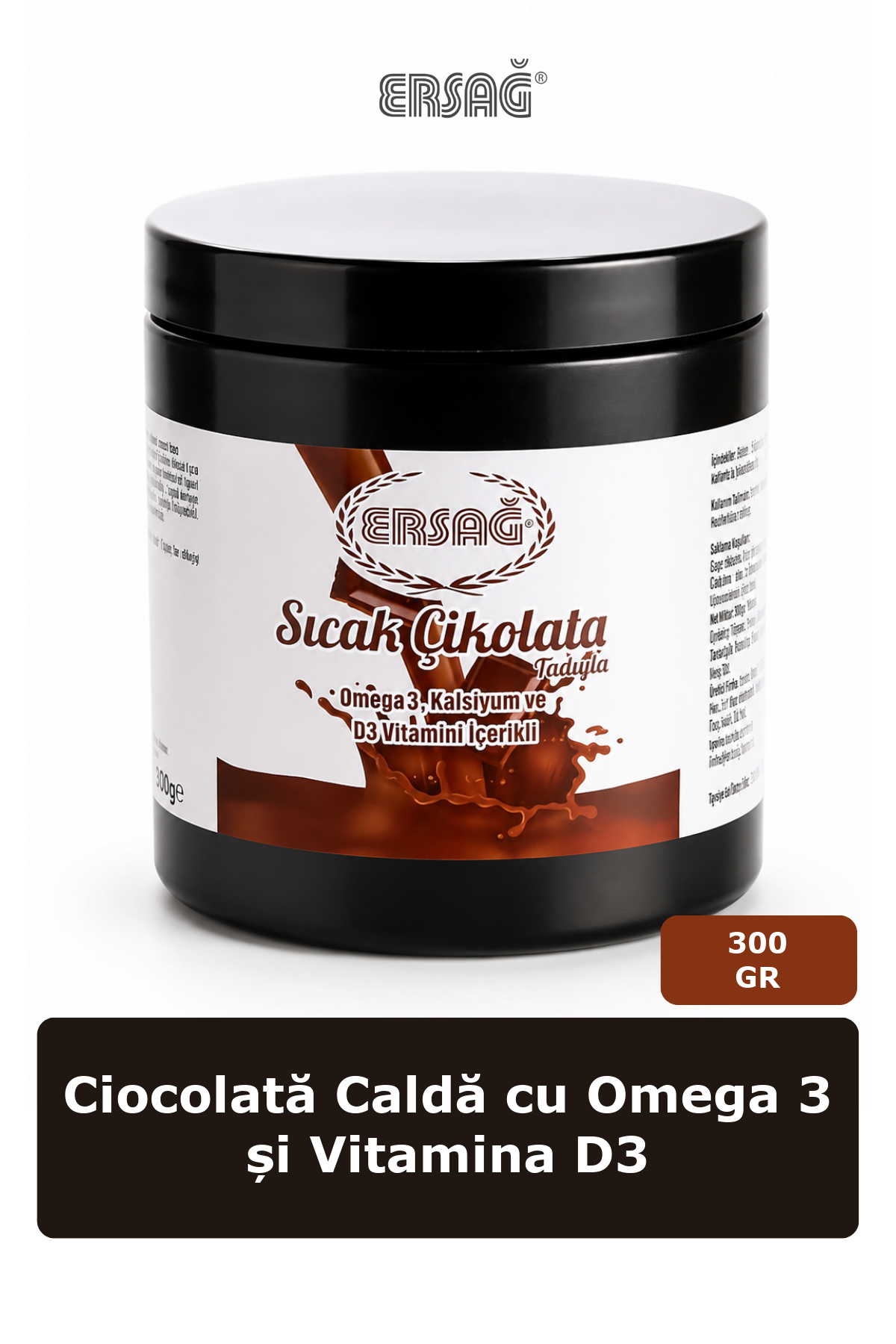 Imagine finală în limba română — ERSAĞ Ciocolată Caldă cu Omega 3 și Vitamina D3 300 GR