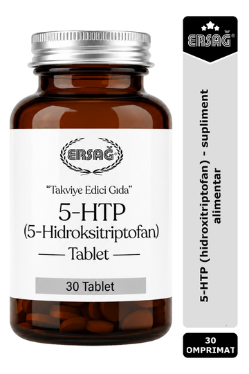 Imagine finală în limba română — ERSAĞ 5-HTP (hidroxitriptofan) – supliment alimentar, 30 comprimate