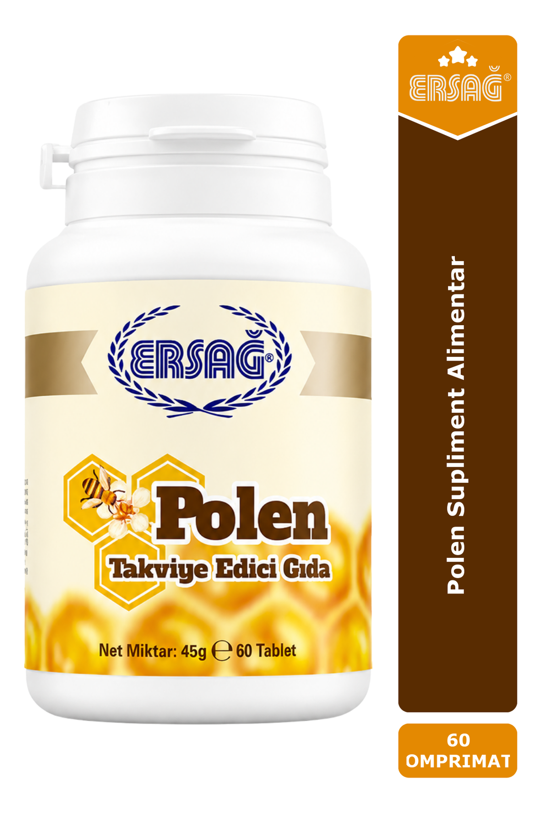 Imagine finală în limba română — ERSAĞ Polen 60 Tablete Supliment Alimentar