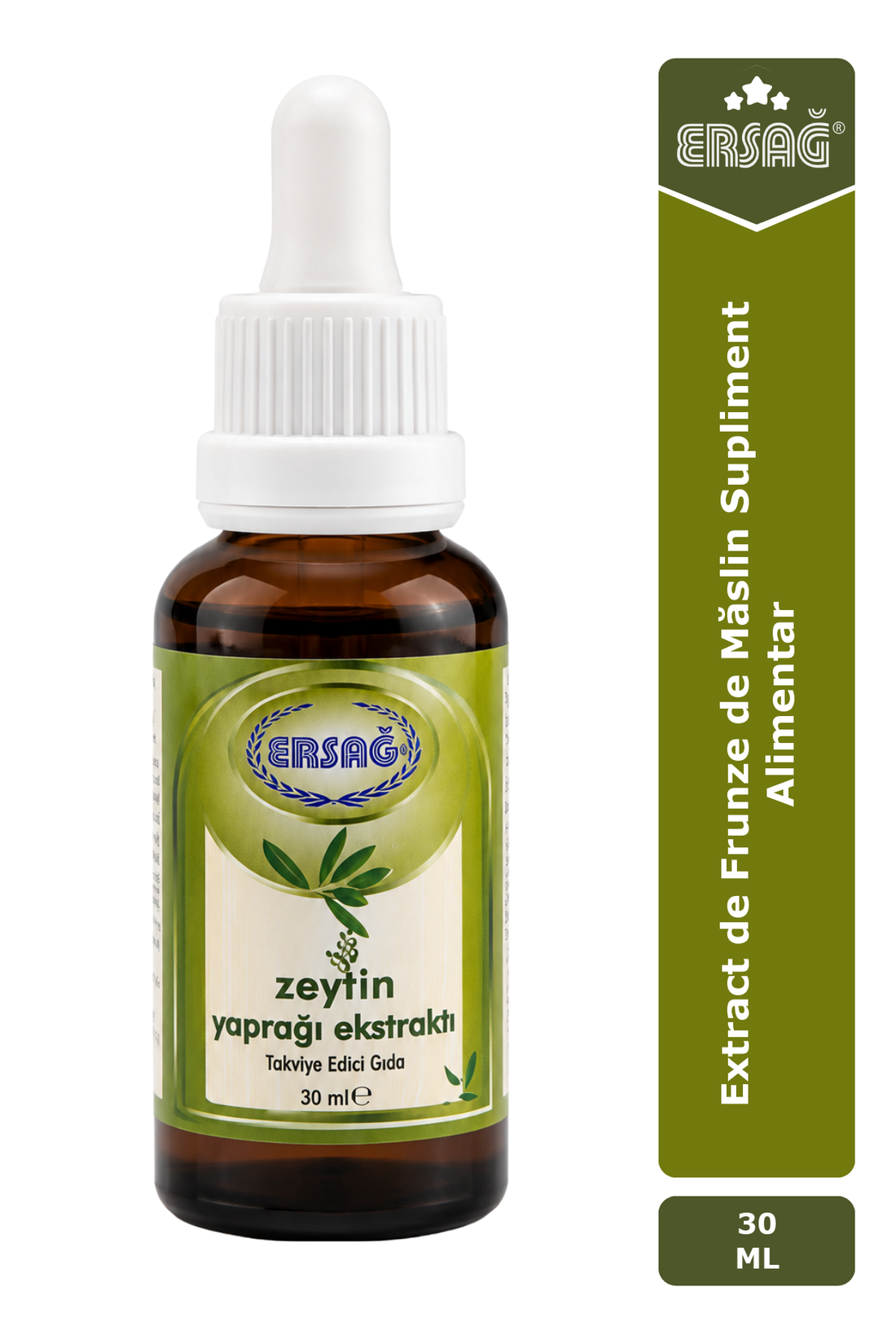 Imagine finală în limba română — ERSAĞ Extract de Frunze de Măslin Supliment Alimentar 30 ML