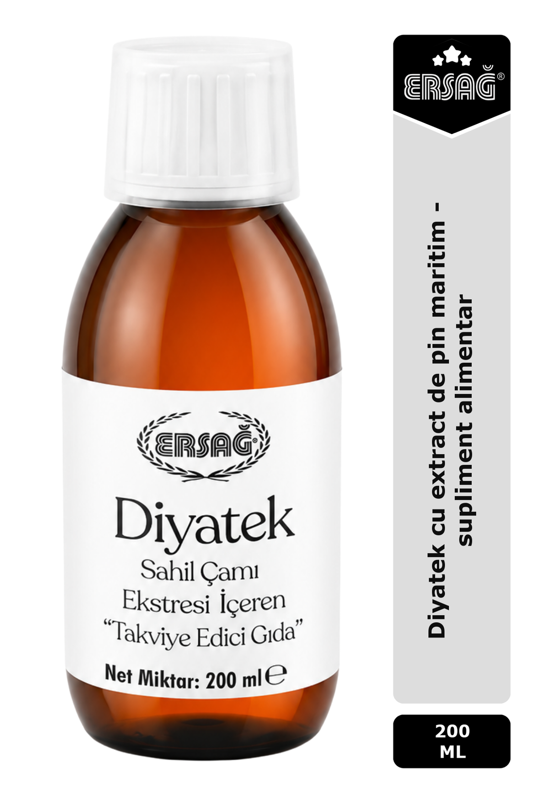Imagine finală în limba română — ERSAĞ Diyatek cu extract de pin maritim – supliment alimentar, 200 ml