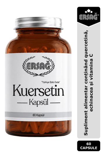 Imagine finală în limba română — ERSAĞ Supliment alimentar conținând quercetină, echinacea și vitamina C, 60 capsule