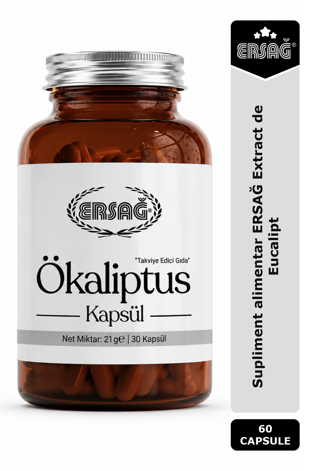 Imagine finală în limba română — Supliment alimentar ERSAĞ Extract de Eucalipt 60 capsule
