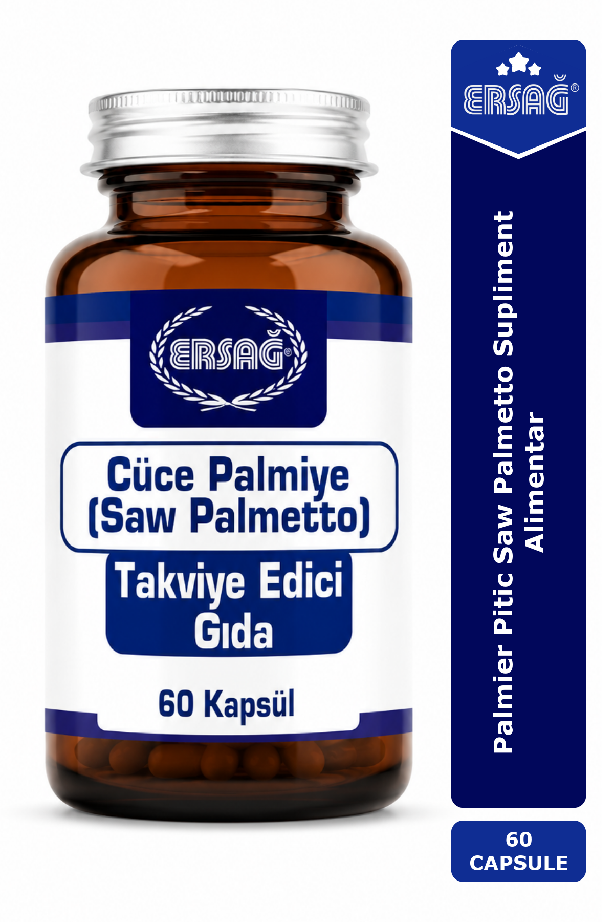 Imagine finală în limba română — ERSAĞ Palmier Pitic Saw Palmetto Supliment Alimentar 60 Capsule