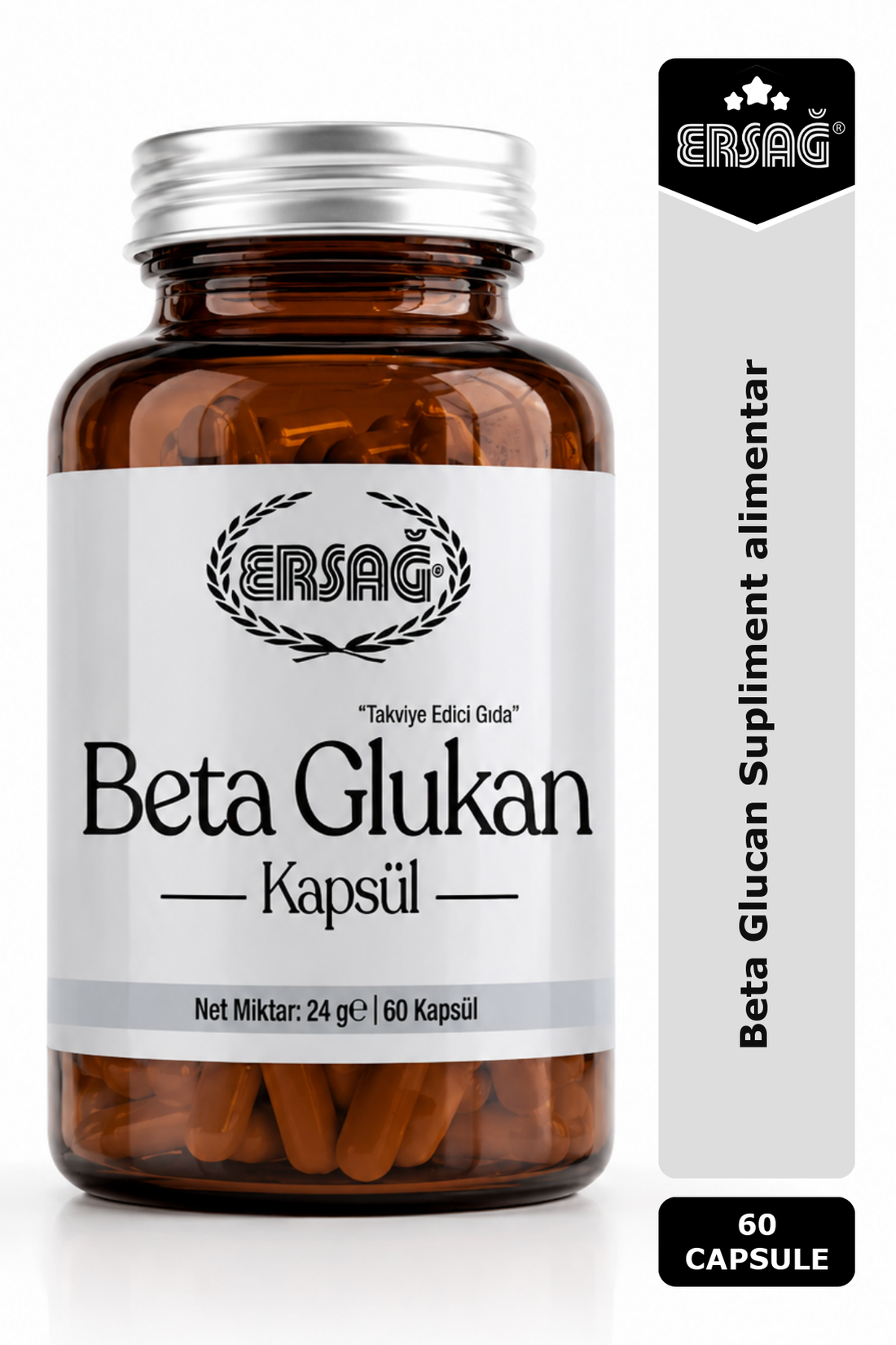 Imagine finală în limba română — ERSAĞ Beta Glucan Supliment alimentar 60 Capsule