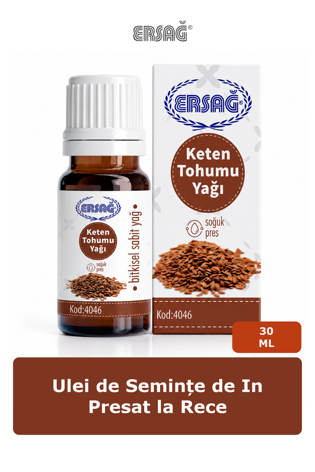 Imagine finală în limba română — ERSAĞ Ulei de Semințe de In Presat la Rece 30 ML