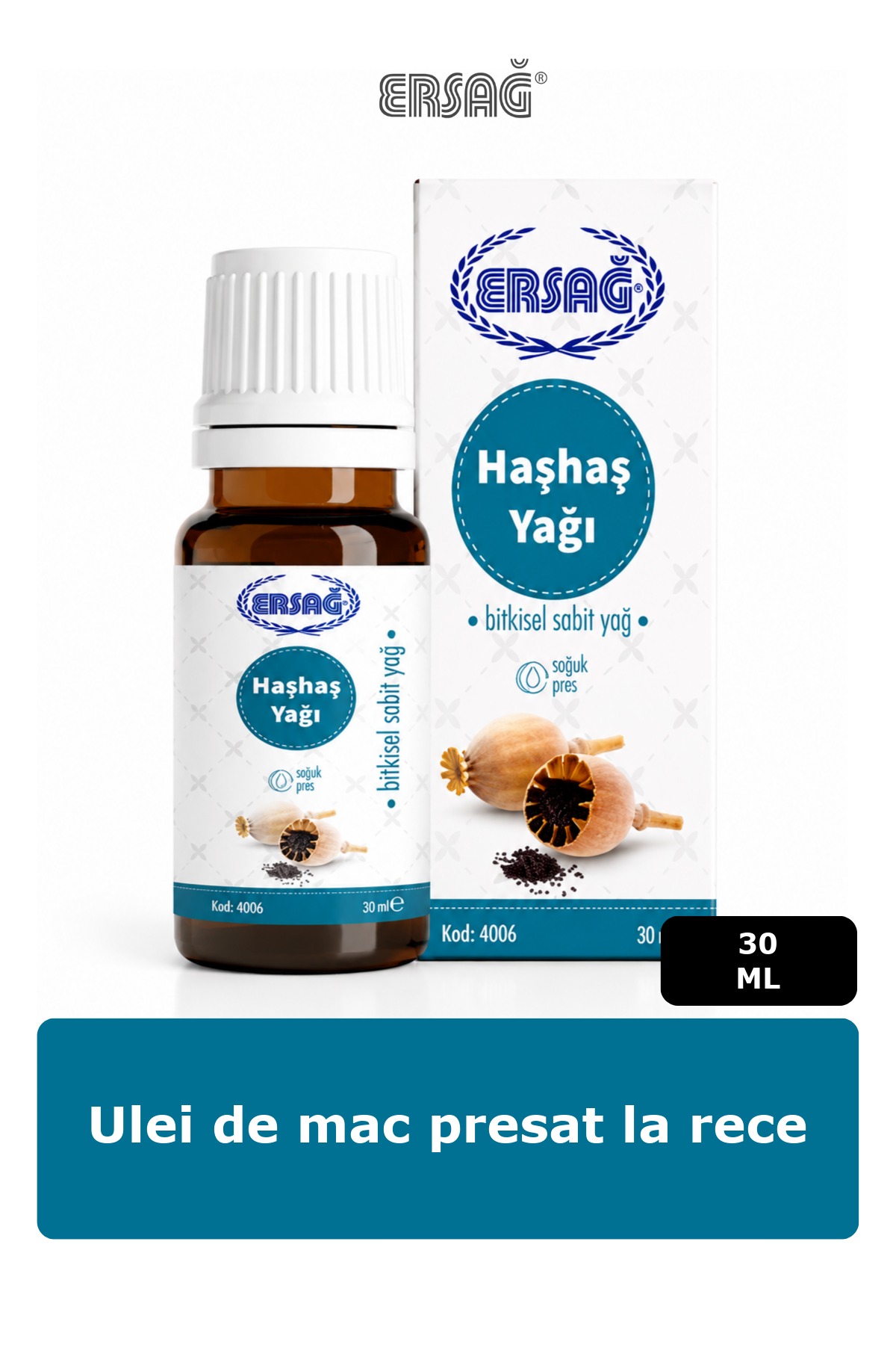 Imagine finală în limba română — ERSAĞ Ulei de mac presat la rece 30 ML