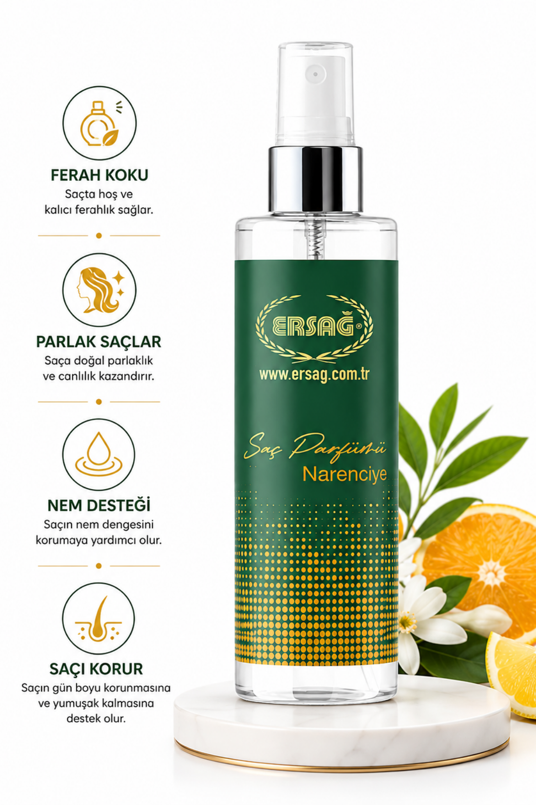 Imagine finală în limba română — Parfum de păr ERSAĞ Citrice 200 ML