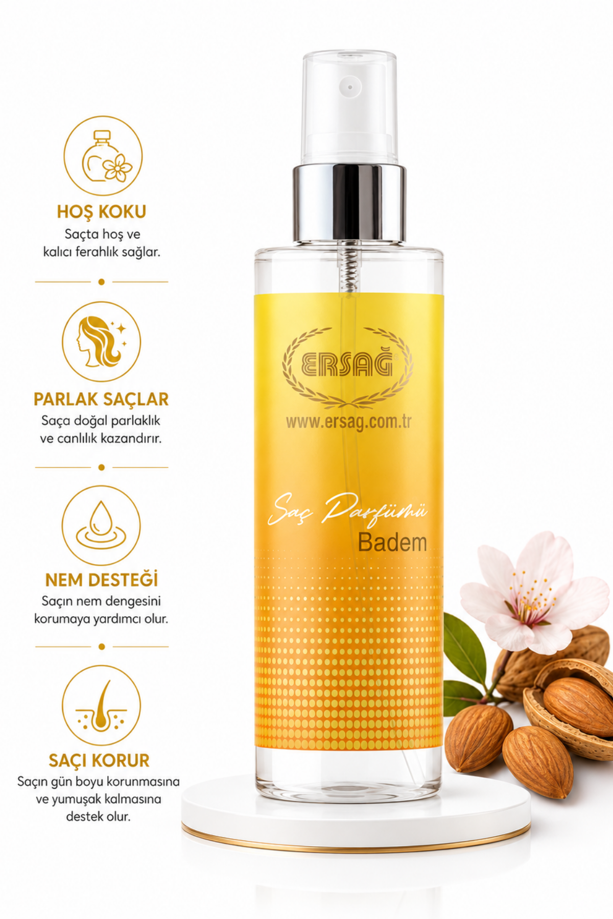 Parfumul de păr ERSAĞ Migdale 200 ML