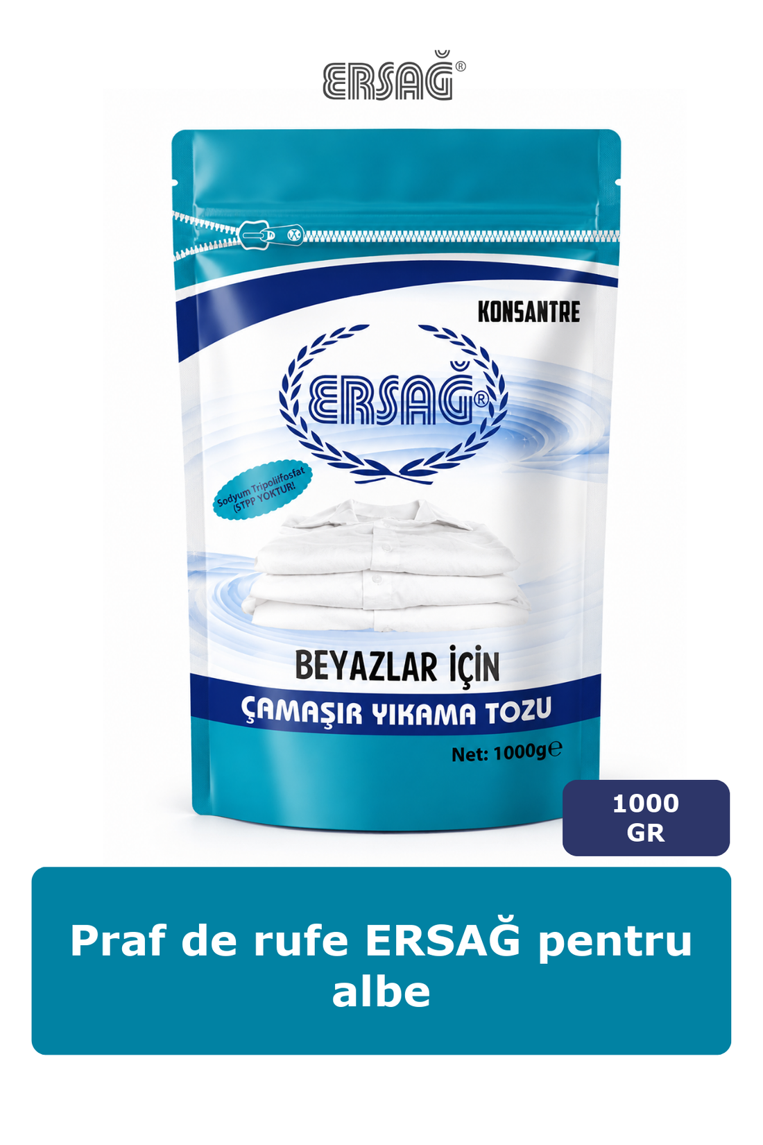 Imagine finală în limba română — Praf de rufe ERSAĞ pentru albe 1000 GR