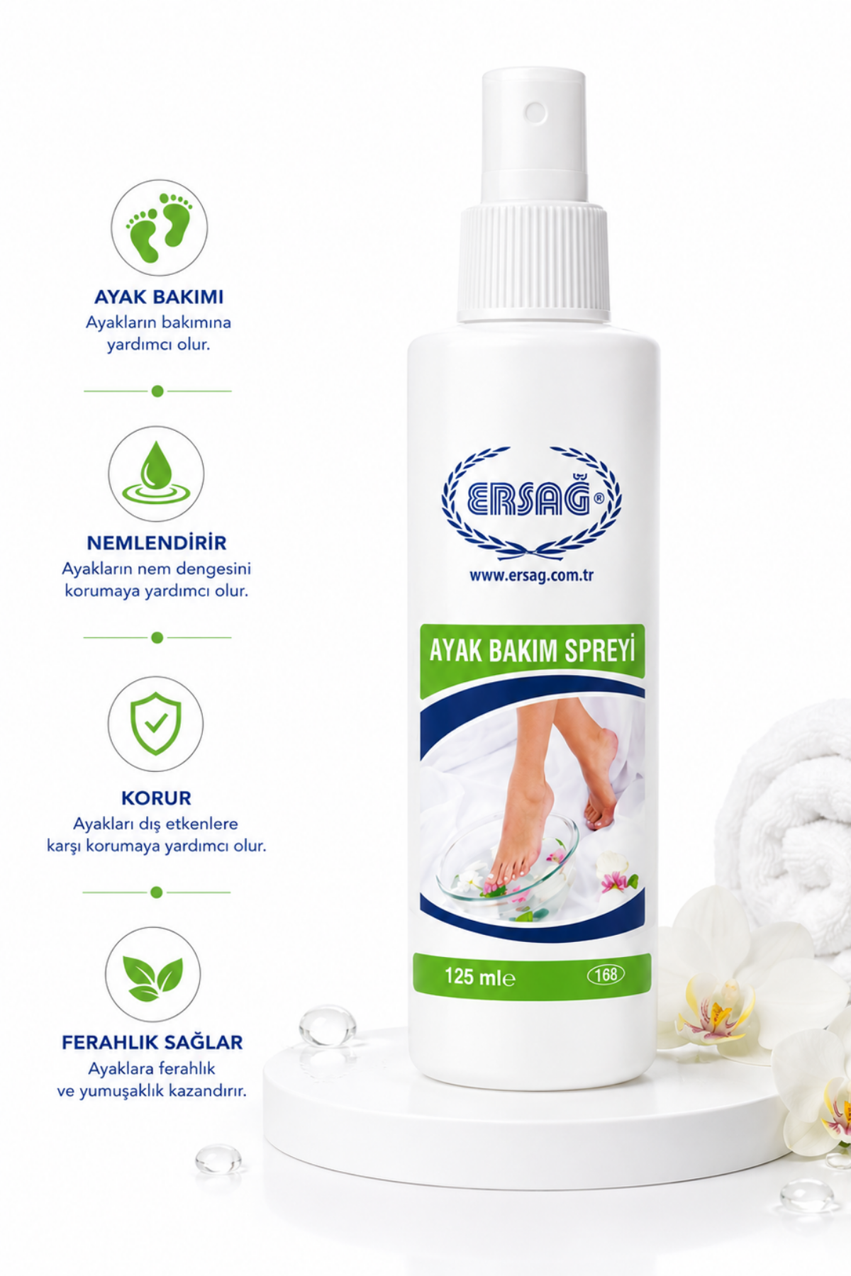 ERSAĞ Spray pentru Îngrijirea Picioarelor 125 ML