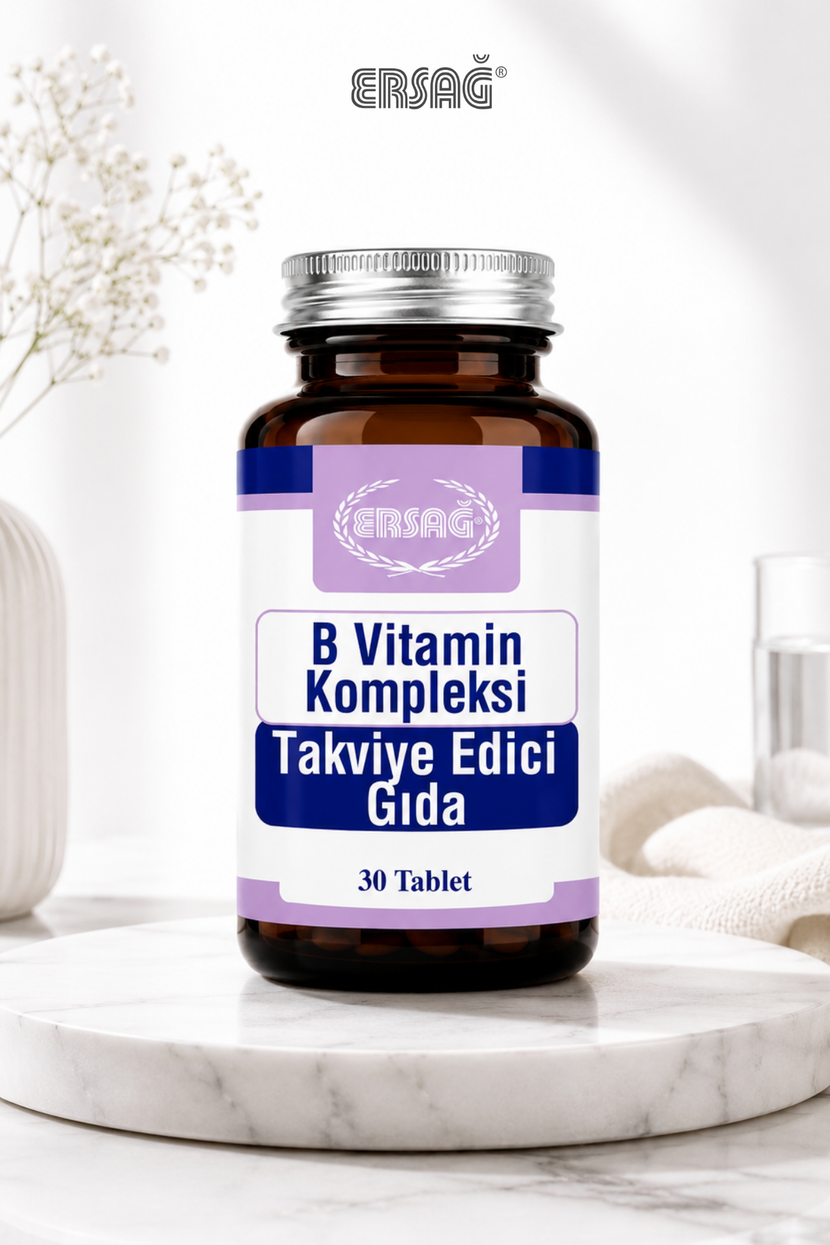 ERSAĞ Complex de Vitamine B Supliment Alimentar 30 Capsule