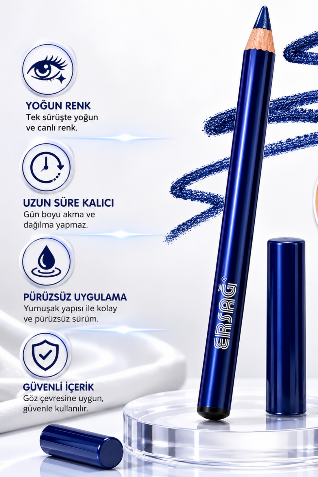 Imagine finală în limba română — Creion de ochi ERSAĞ Albastru Închis