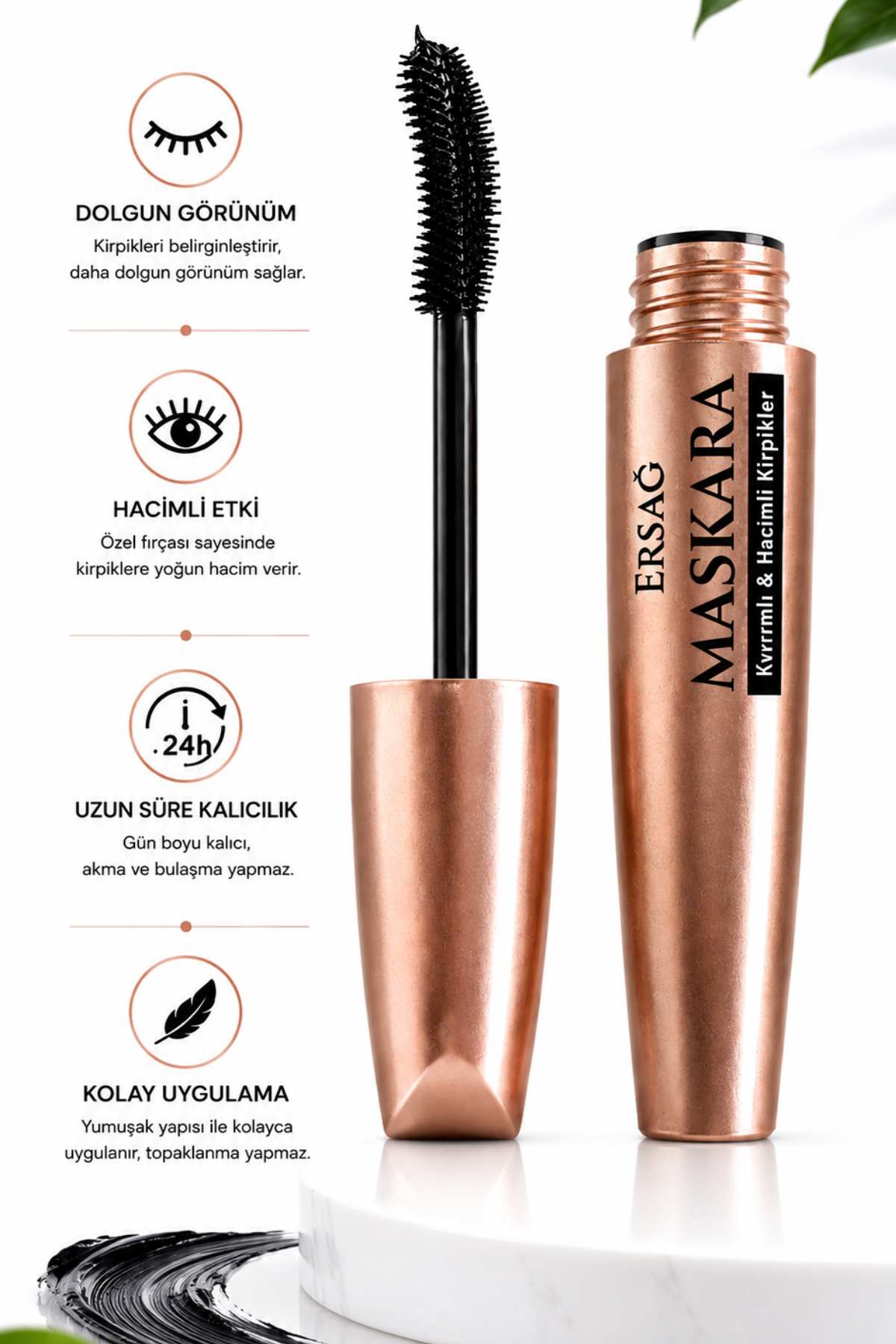 Mascara ERSAĞ - Pentru Gene Curbate și Voluminoase