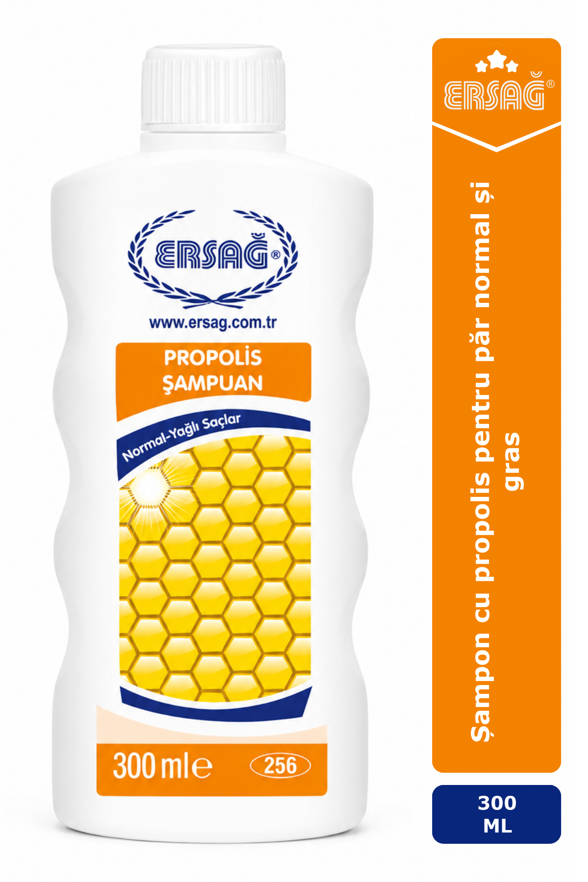 Imagine finală în limba română — ERSAĞ Șampon cu propolis pentru păr normal și gras, 300 ml