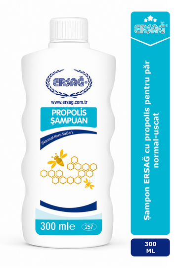 Imagine finală în limba română — Șampon ERSAĞ cu propolis pentru păr normal-uscat 300 ML