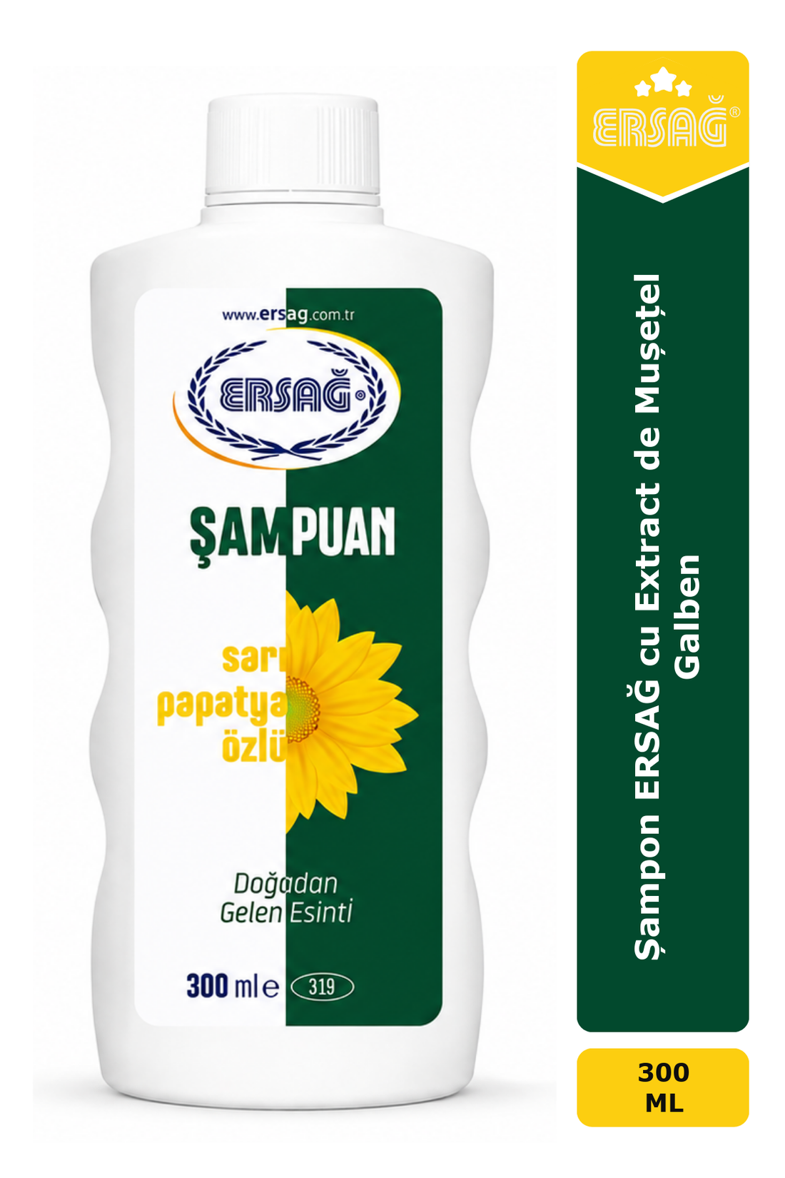 Imagine finală în limba română — Șampon ERSAĞ cu Extract de Mușețel Galben 300 ML