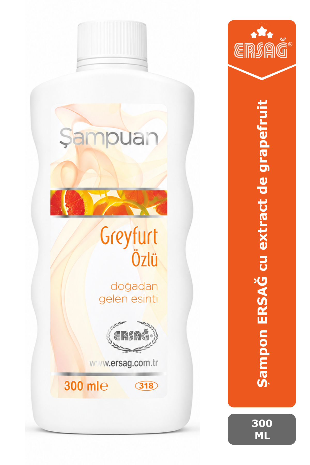 Imagine finală în limba română — Șampon ERSAĞ cu extract de grapefruit 300 ML