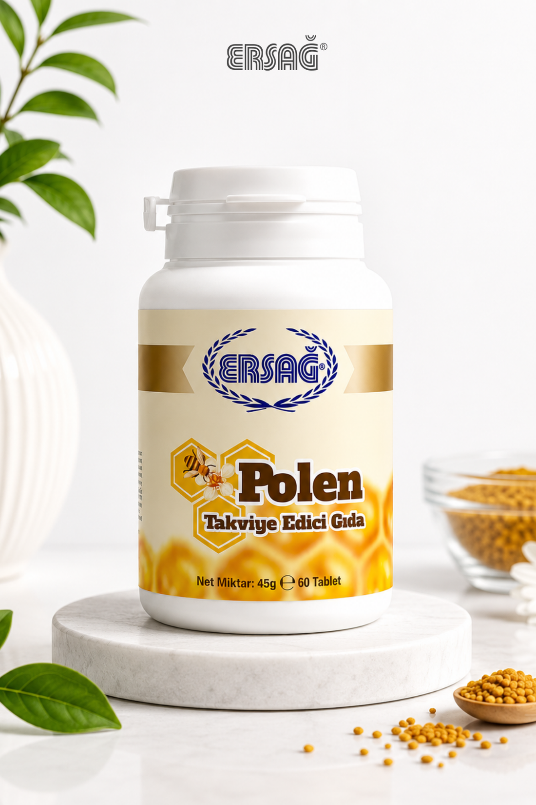 Imagine finală în limba română — ERSAĞ Polen 60 Tablete Supliment Alimentar