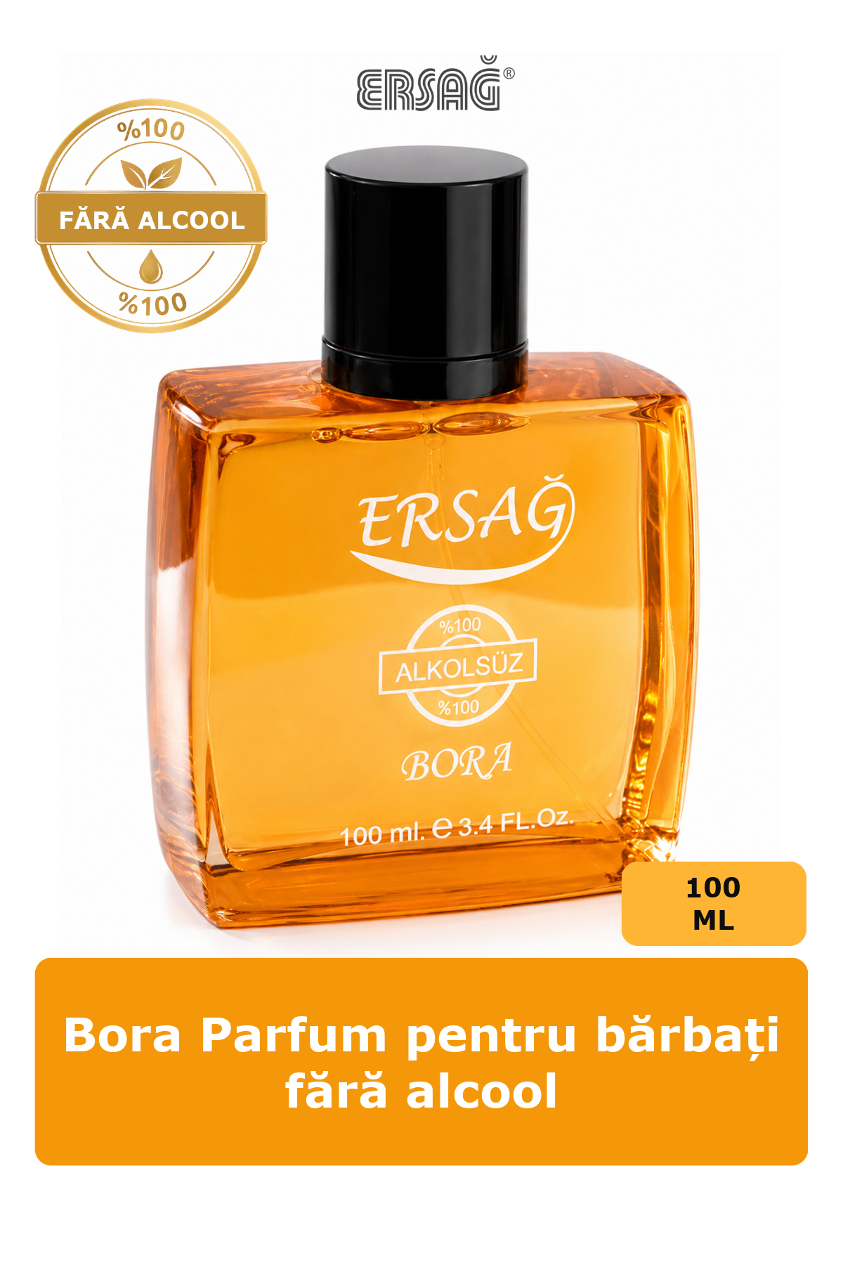 Imagine finală în limba română — ERSAĞ Bora Parfum pentru bărbați fără alcool 100 CC