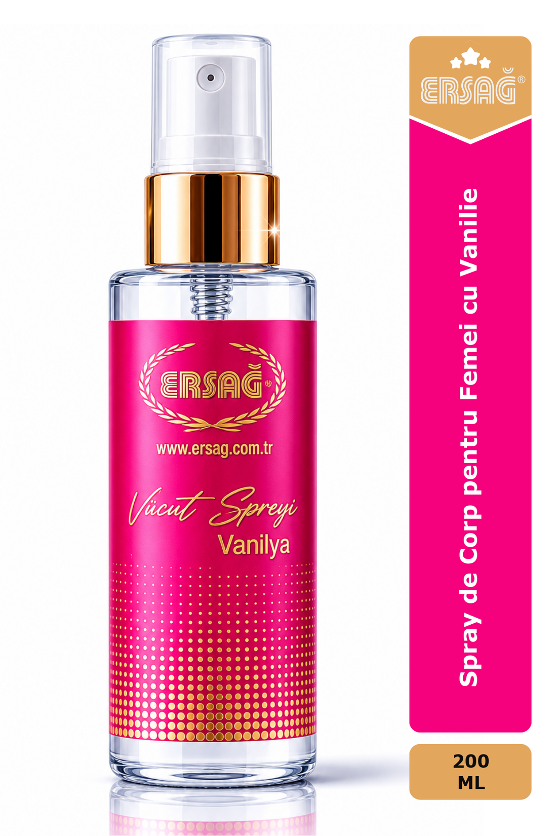 Imagine finală în limba română — ERSAĞ Spray de Corp pentru Femei cu Vanilie 200 ML