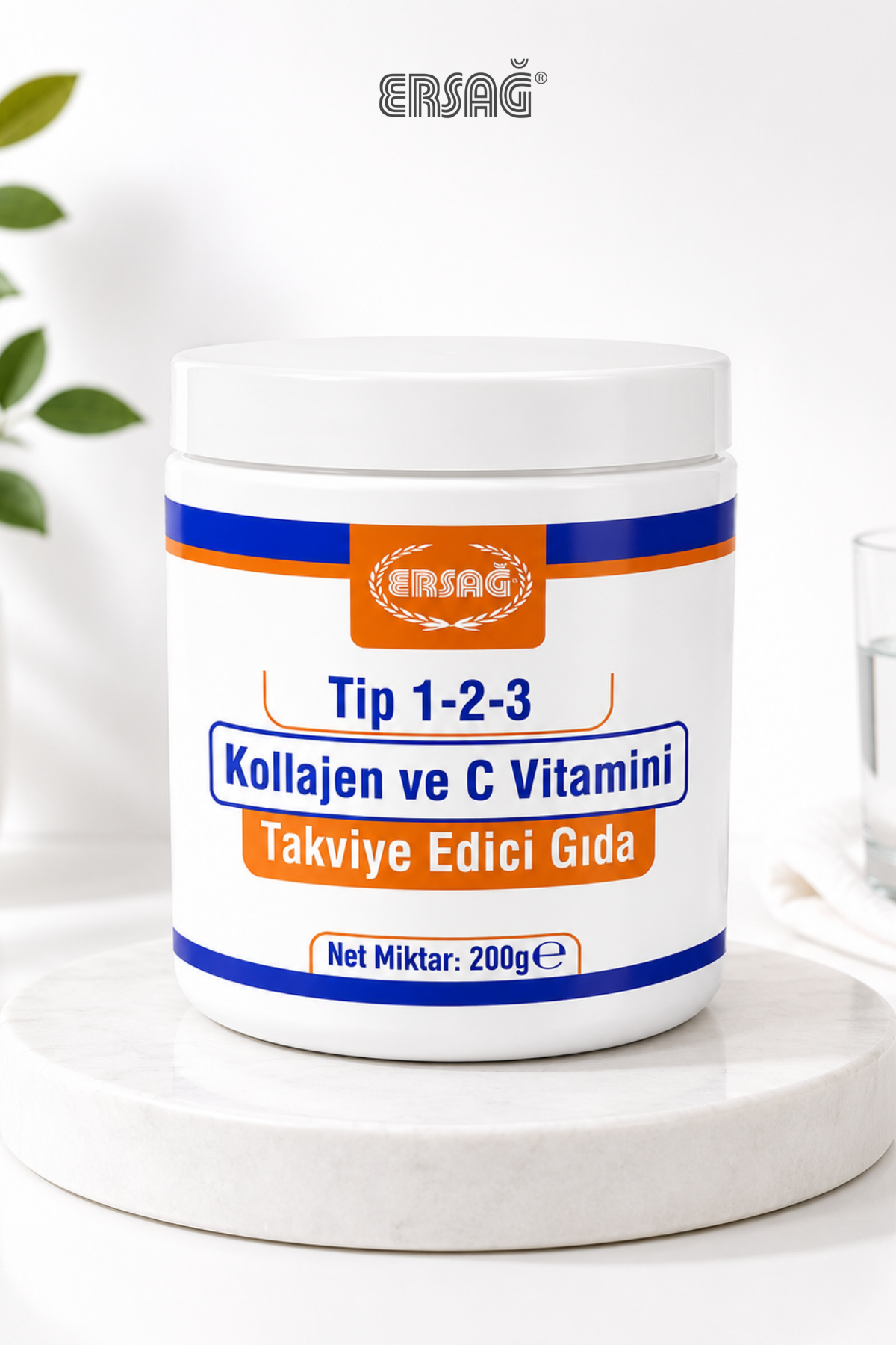 ERSAĞ Tip 1-2-3 Colagen și Vitamina C 200 GR