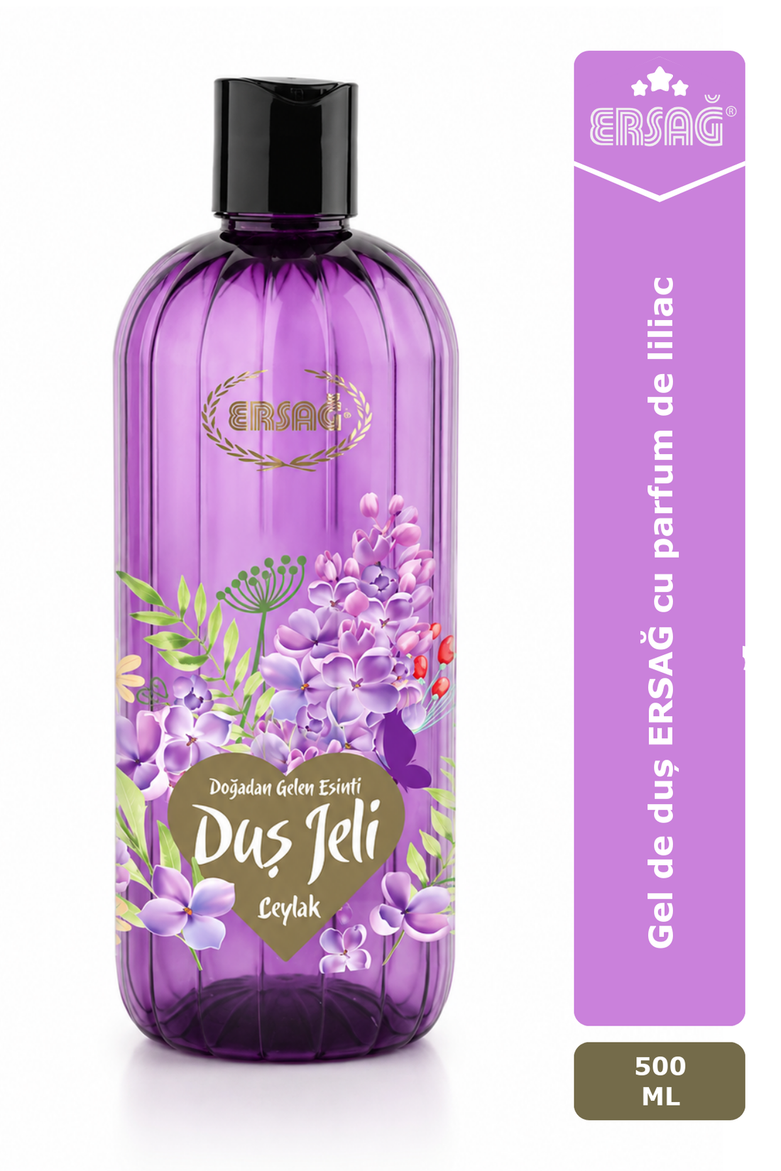 Imagine finală în limba română — Gel de duș ERSAĞ cu parfum de liliac 500 ML