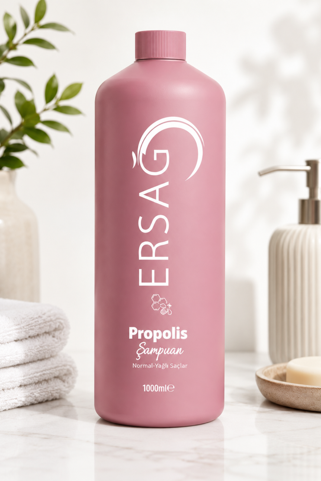 Imagine finală în limba română — Șampon ERSAĞ cu propolis 1000 ML - Păr normal și gras