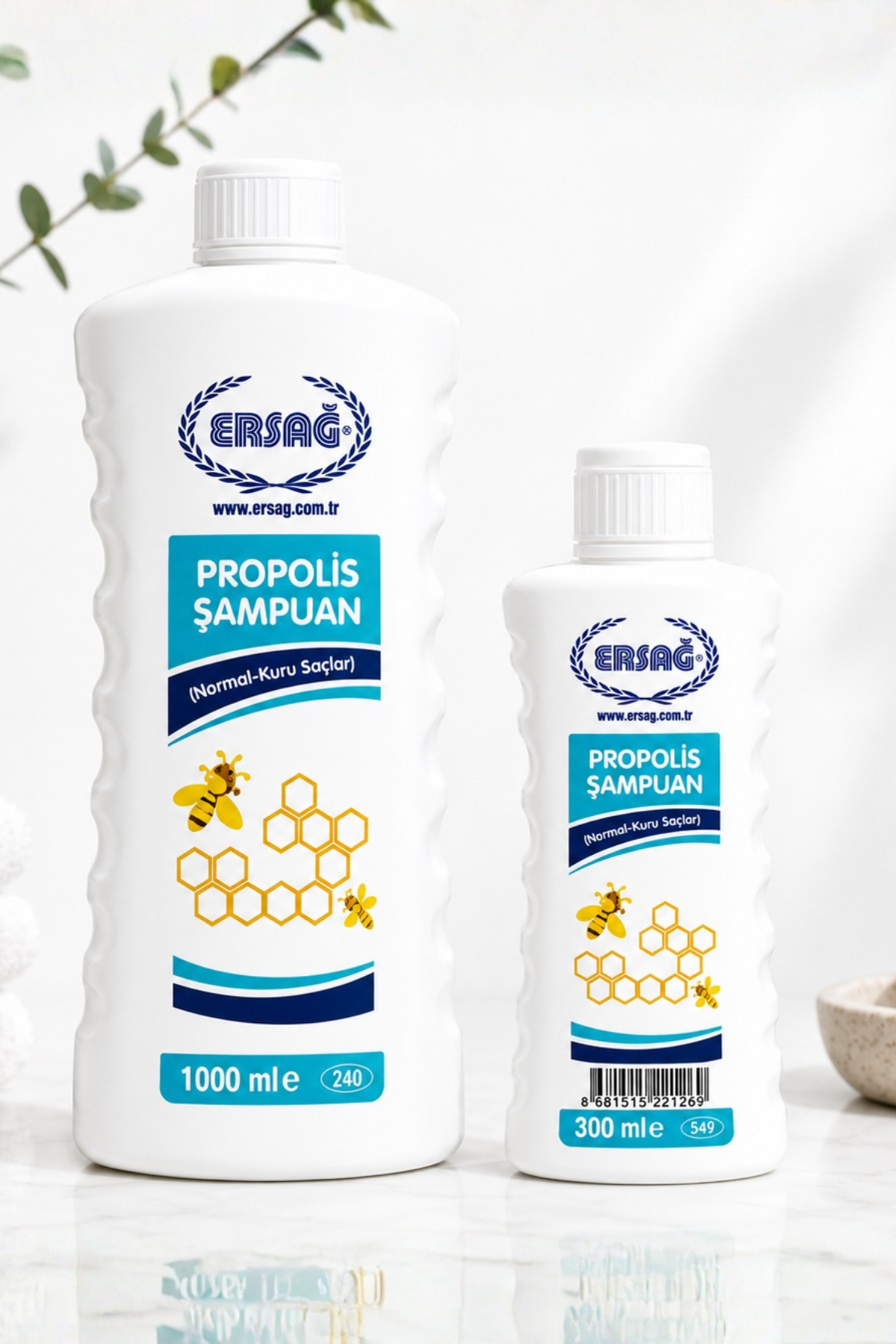 Șampon Propolis cu Aparat ERSAĞ 1000 ML - Păr Normal și Uscat