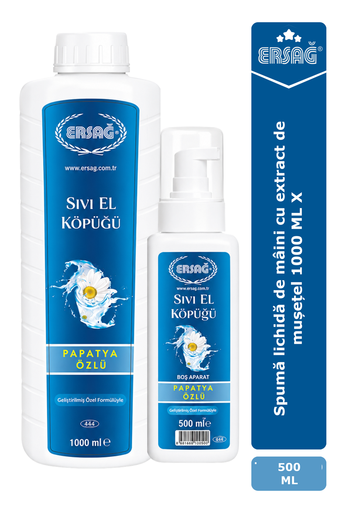 Imagine finală în limba română — ERSAĞ Spumă lichidă de mâini cu extract de mușețel 1000 ML X 500 ML