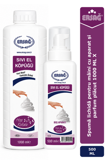 Imagine finală în limba română — ERSAĞ Spumă lichidă pentru mâini cu aparat și parfum plăcut 1000 ML X 500 ML
