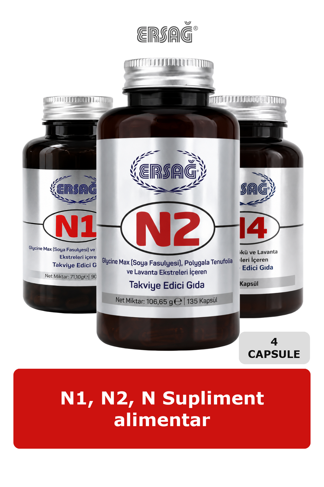 Imagine finală în limba română — ERSAĞ N1, N2, N4 Capsule Supliment alimentar