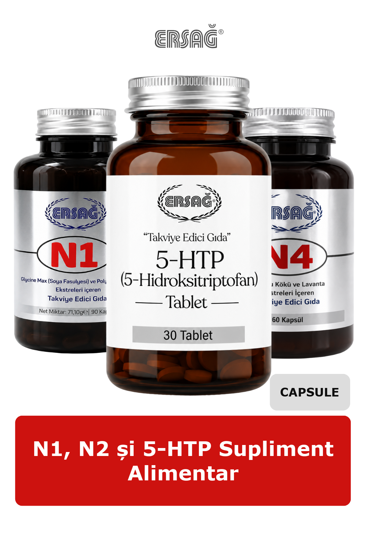 Imagine finală în limba română — ERSAĞ N1, N2 și 5-HTP Supliment Alimentar