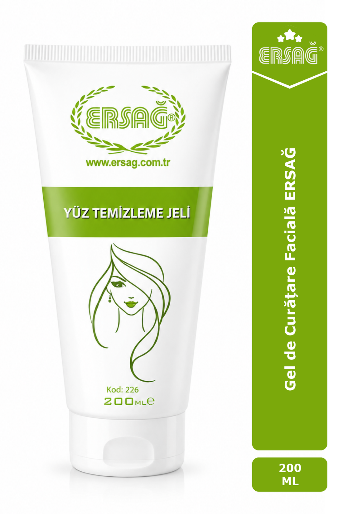 Imagine finală în limba română — Gel de Curățare Facială ERSAĞ 200 ML