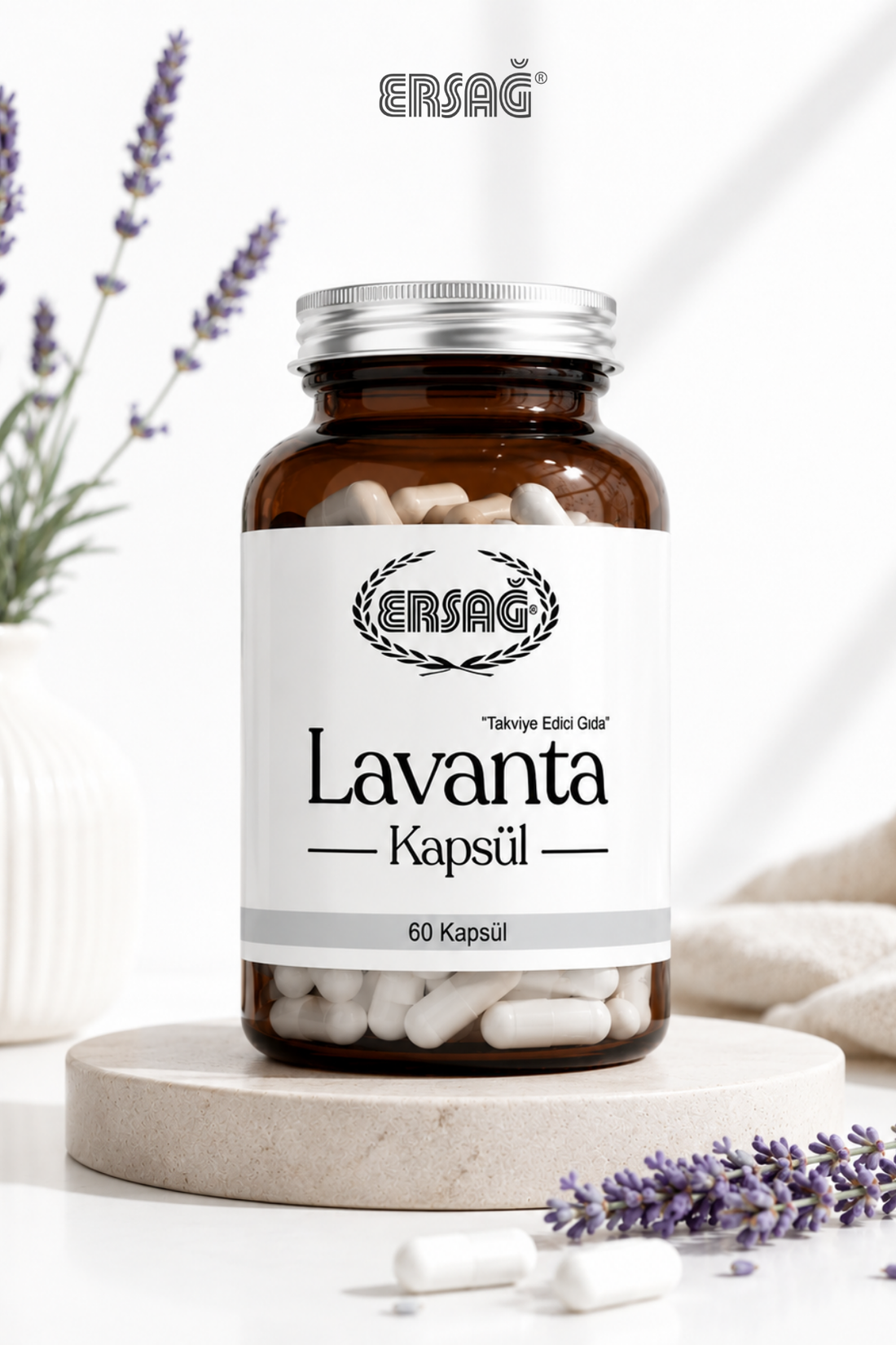 Imagine finală în limba română — ERSAĞ Lavandă – supliment alimentar, 60 comprimate