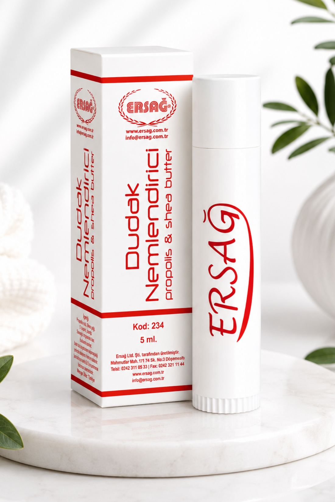 Imagine finală în limba română — ERSAĞ Balsam de Buze 5 ML