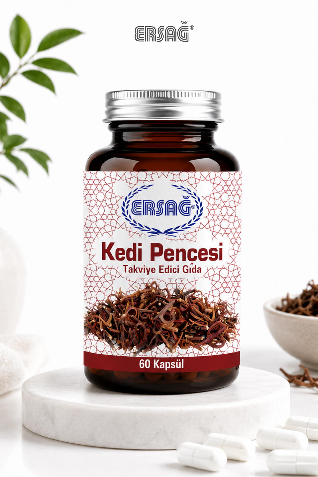 Imagine finală în limba română — ERSAĞ Extract de Gheara Pisicii Supliment alimentar 60 Capsule