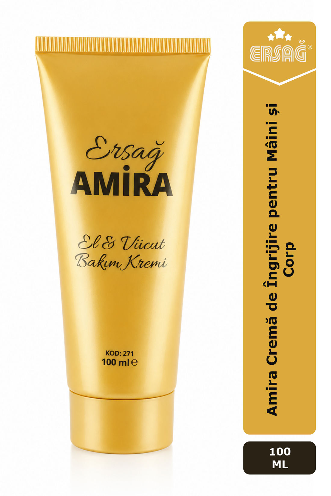 Imagine finală în limba română — ERSAĞ Amira Cremă de Îngrijire pentru Mâini și Corp 100 ML