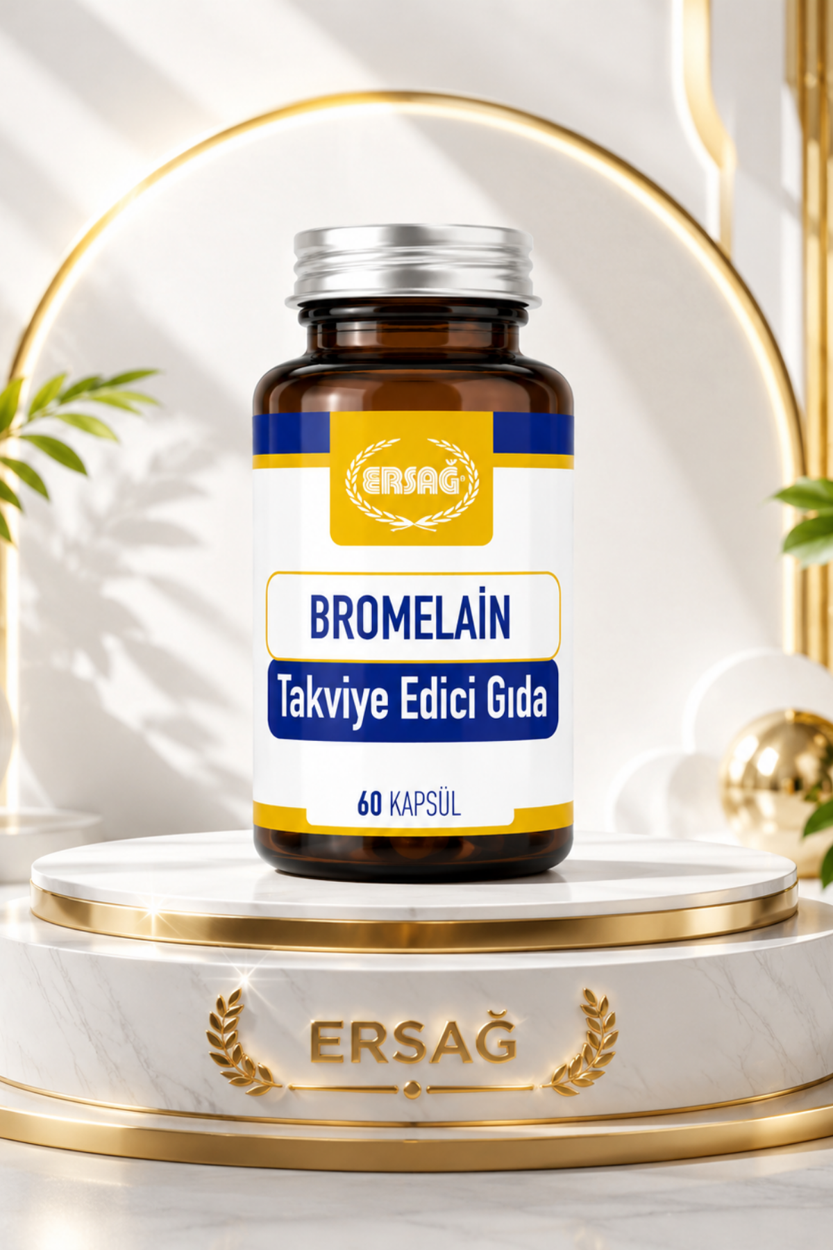 ERSAĞ Bromelain Supliment Alimentar 60 Capsule