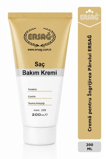 Imagine finală în limba română — Cremă pentru Îngrijirea Părului ERSAĞ 200 ML