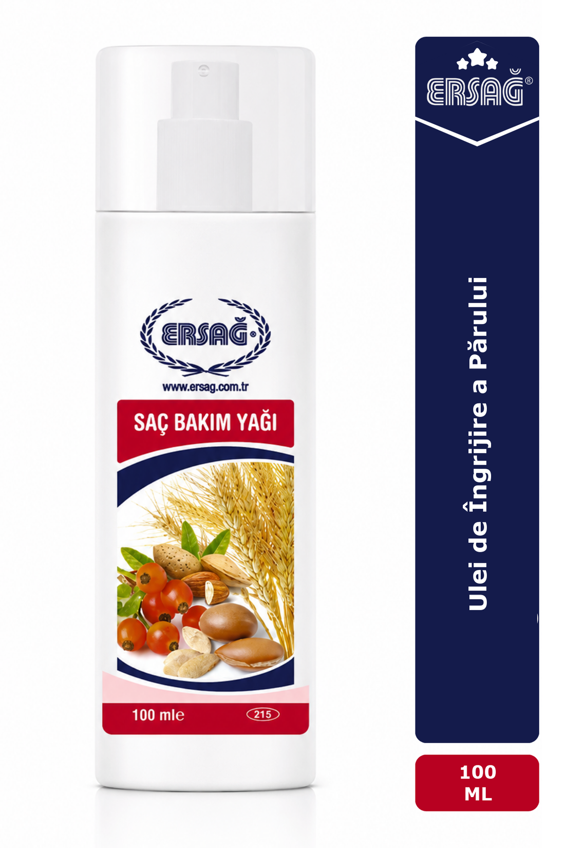 Imagine finală în limba română — ERSAĞ Ulei de Îngrijire a Părului 100 ML