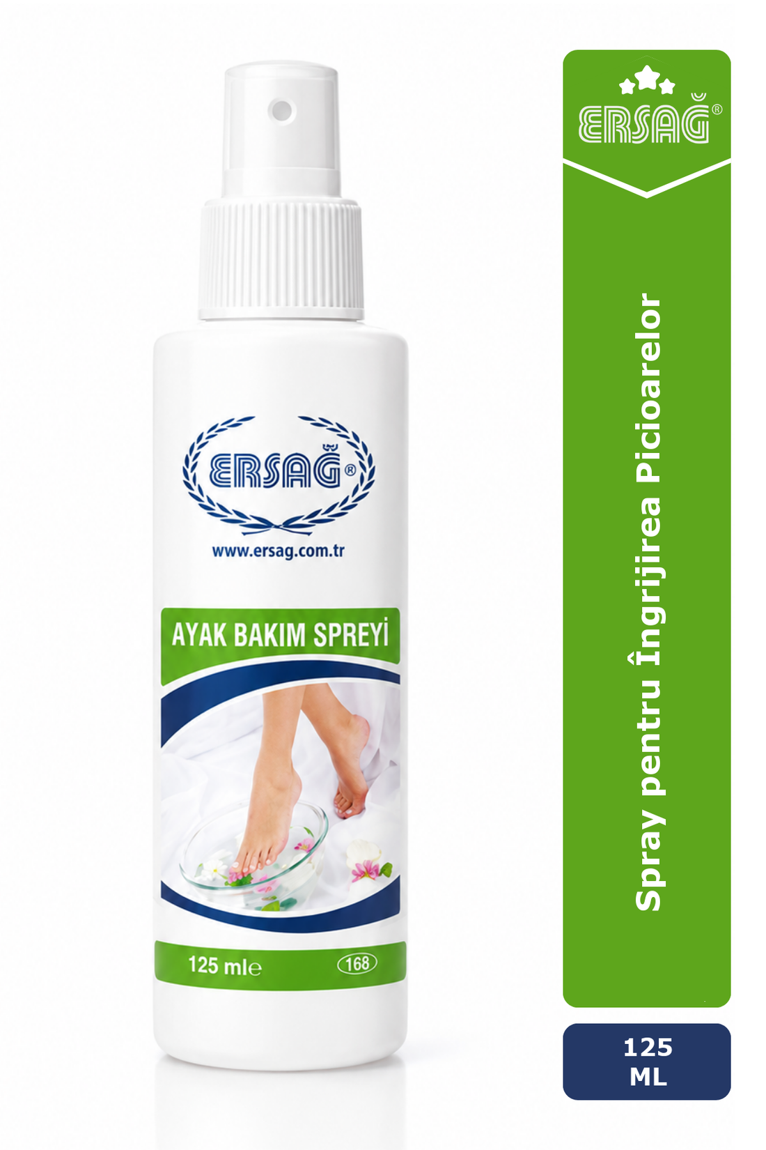 Imagine finală în limba română — ERSAĞ Spray pentru Îngrijirea Picioarelor 125 ML