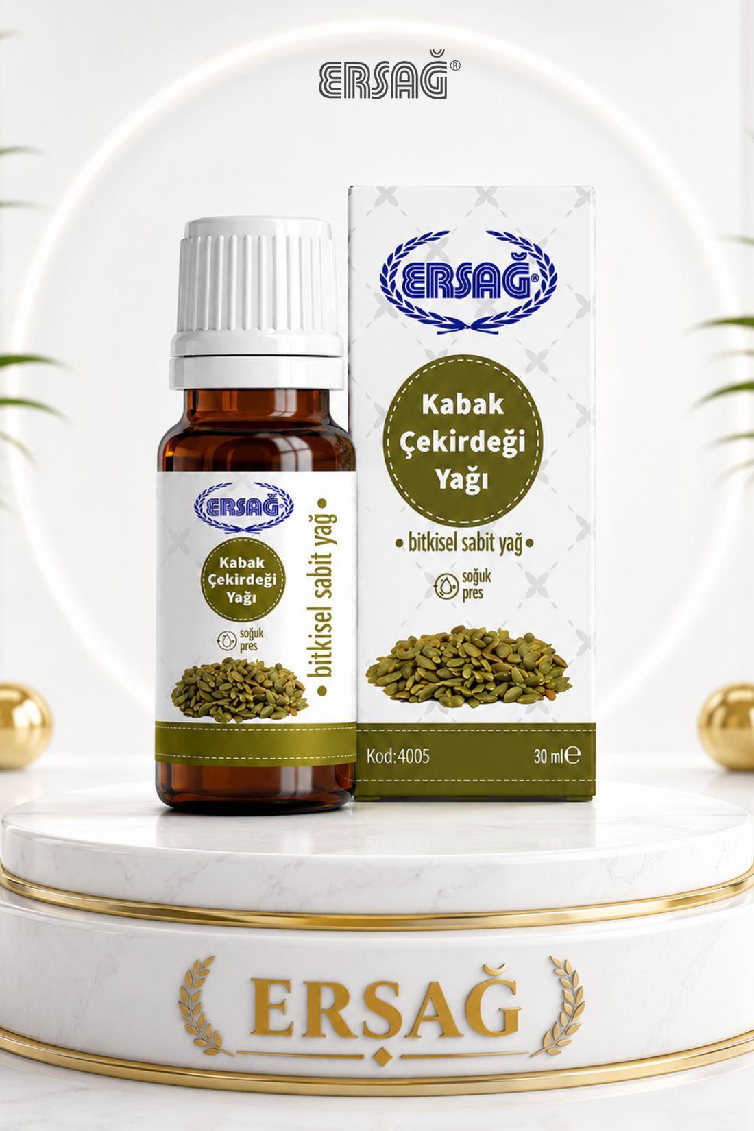 Imagine finală în limba română — ERSAĞ Ulei de Semințe de Dovleac presat la rece 30 ML