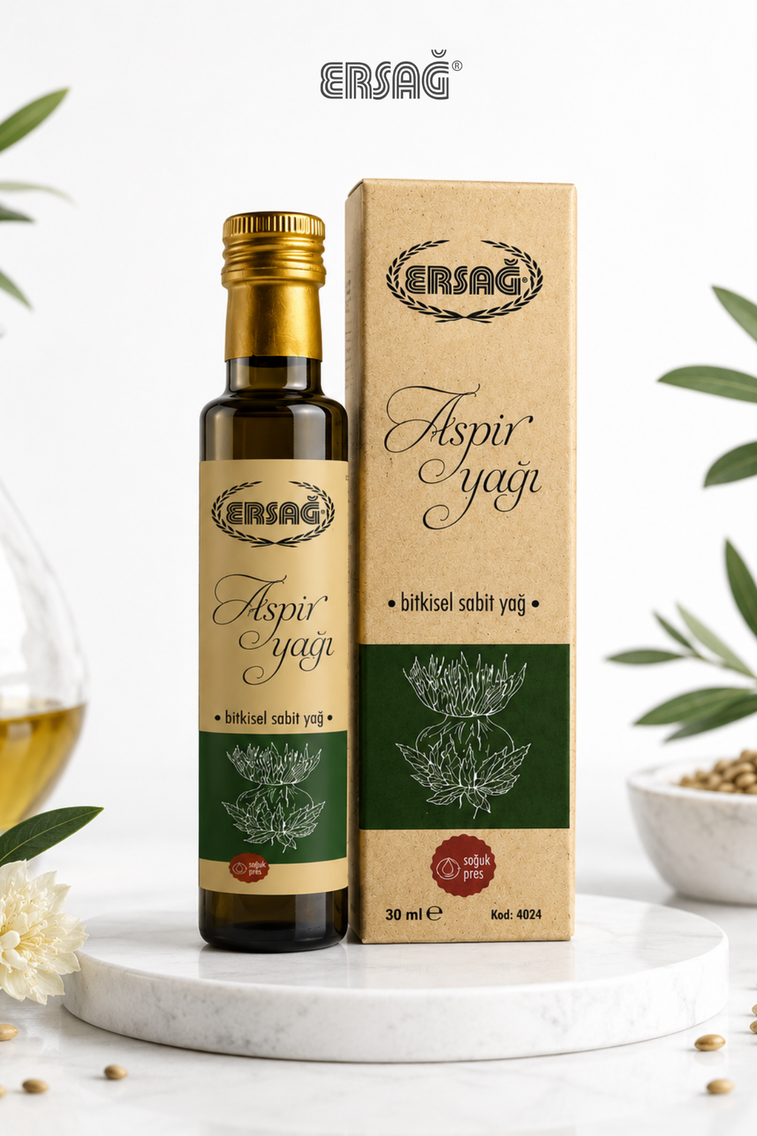 Imagine finală în limba română — ERSAĞ Ulei de șofrănel presat la rece 250 ML